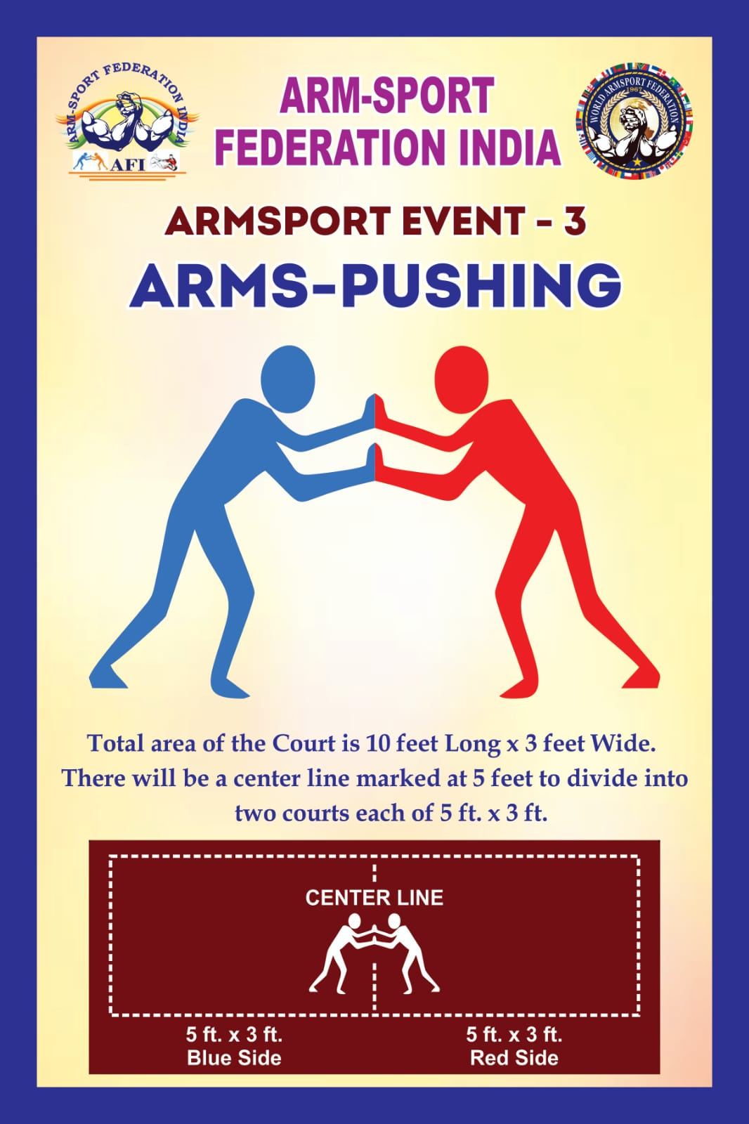 Arm Pushing court diagram