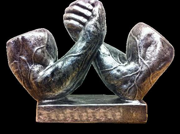 Arm wrestling trophy